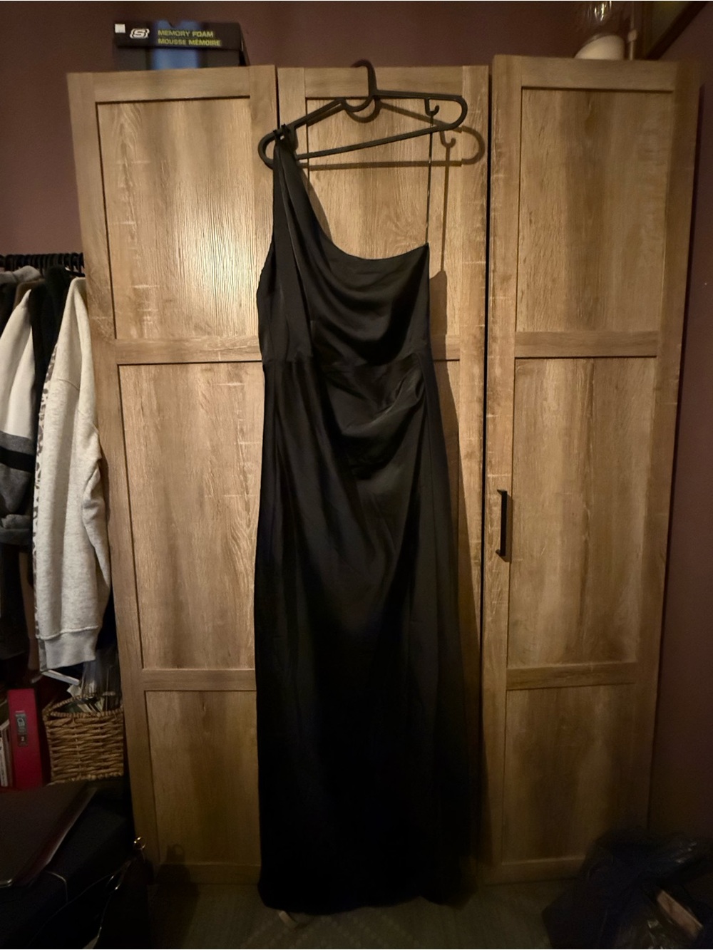 Lulu's Black One-Shoulder Evening Gown